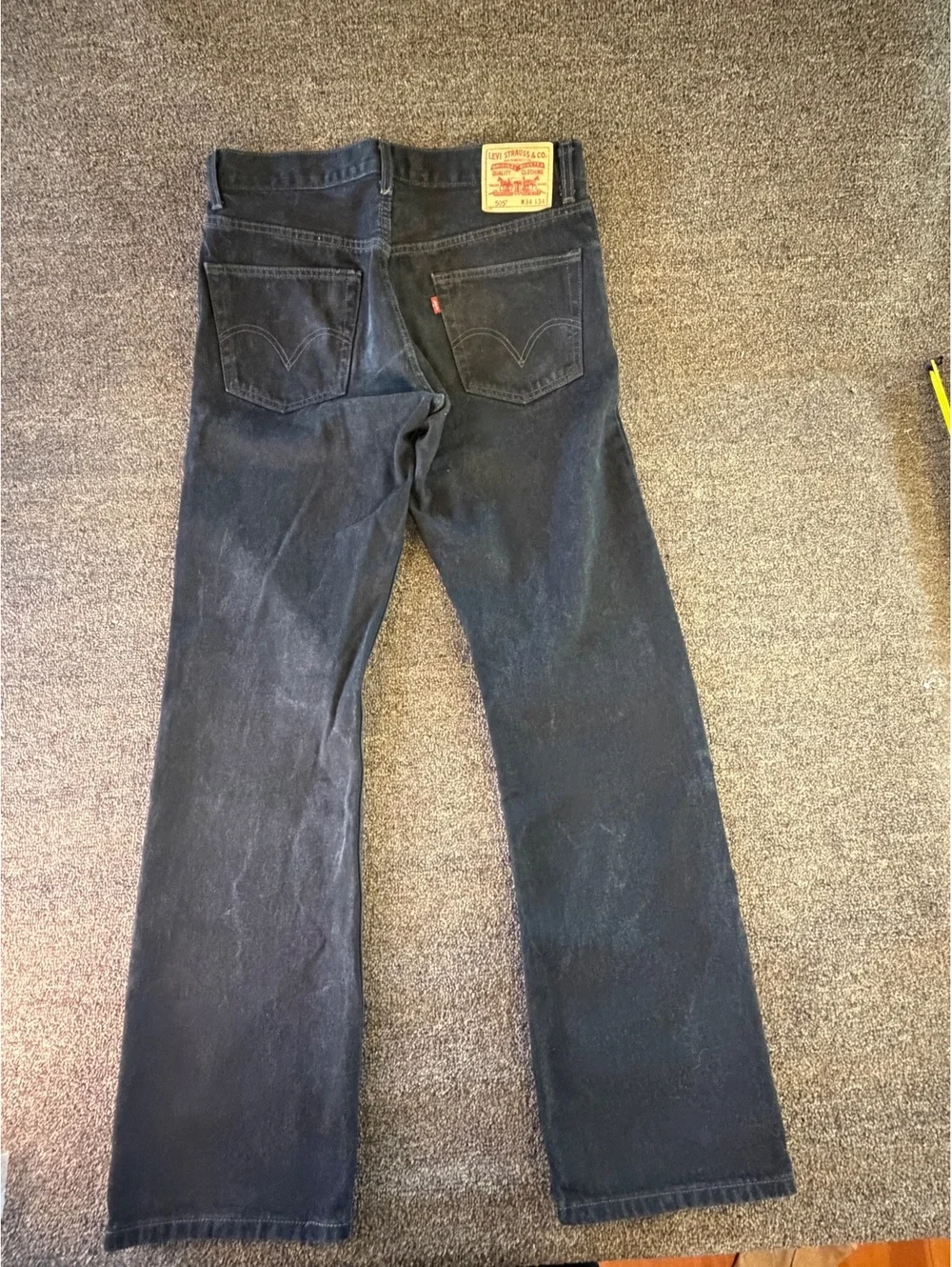 Levi’s 505 Regular Fit Black Jeans Men’s 34x34 2007 Y2K 100% Cotton